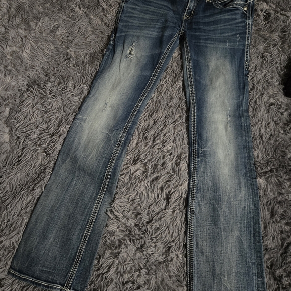 Dark Blue Denim Jeans - Picture 1 of 6